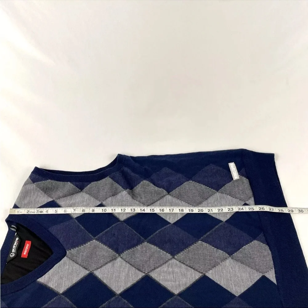 Mens Sunice Windstopper Wool Argyle Golf Polyester Lined Sweater Vest Sz XXL